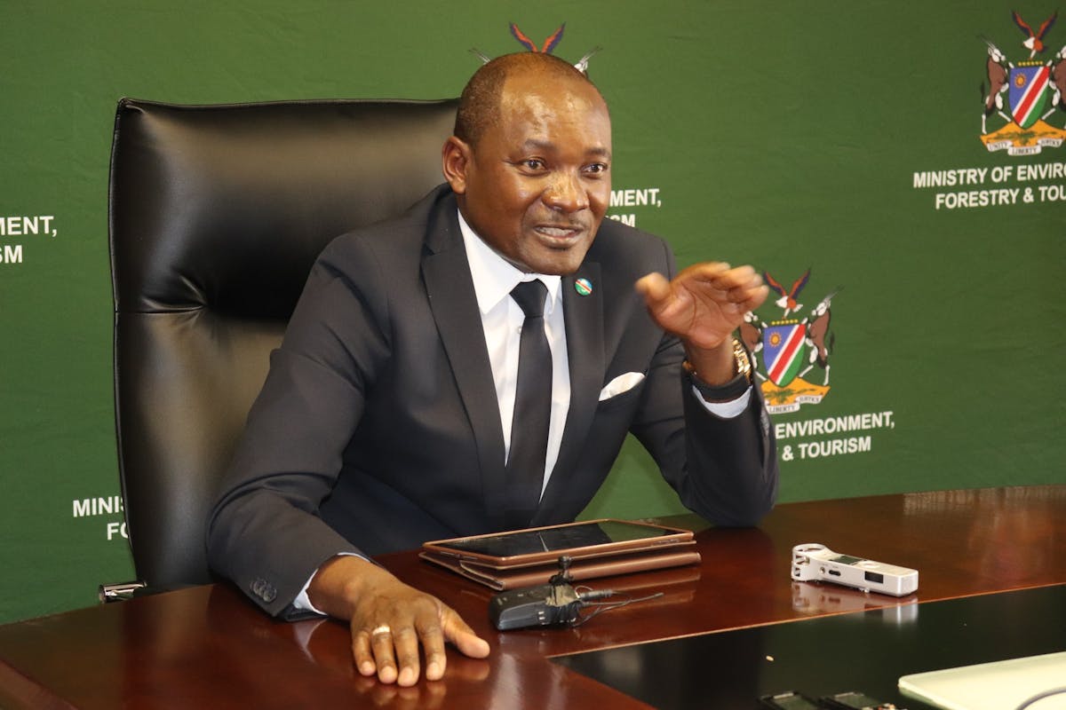 Namibia’s Ministry of Environment, Forestry and Tourism Minister Pohamba Shifeta (via @metnamibia on Facebook)