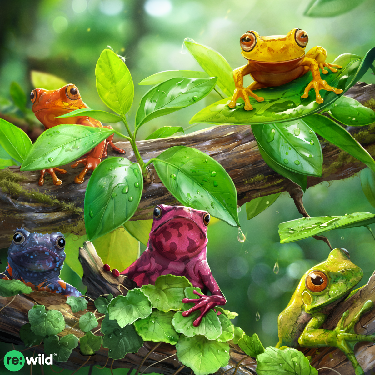 Wild Frog Color Code One Earth. One chance. Let’s rewild it together. | Re:wild